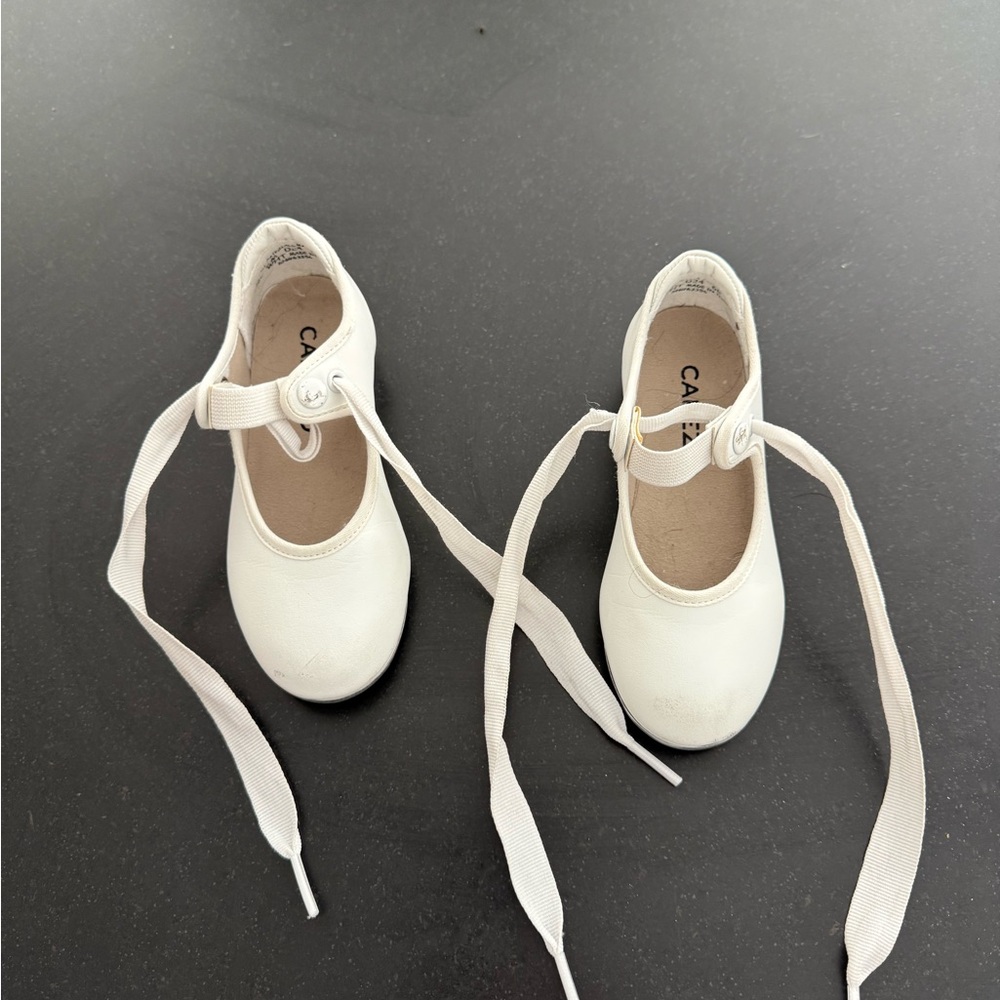 White Toddler Capezio Tap Shoes